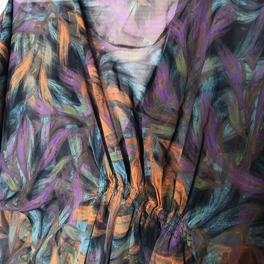 Island leaf print sheer H&M‎ coverup - like new